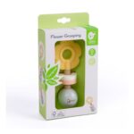 Medinis barškutis – kramtukas „Gėlytė“ kūdikiams