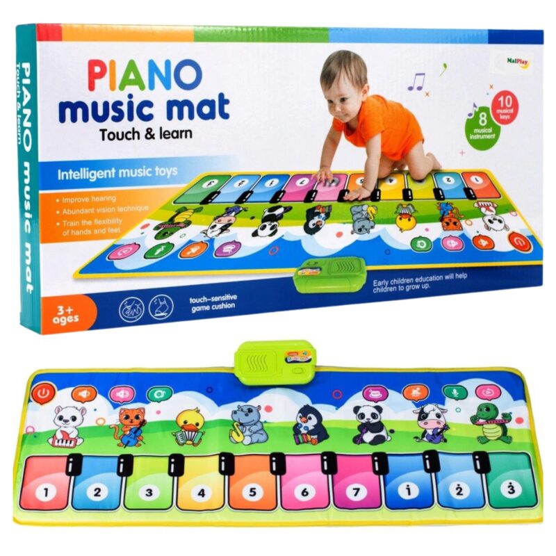 Interaktyvus muzikinis kilimėlis vaikams su įrašymo funkcija