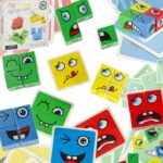 Kaladėlių dėlionė vaikams su kortelėmis „Emocijos“