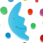 Medinė balansavimo dėlionė vaikams „Mėnulis“