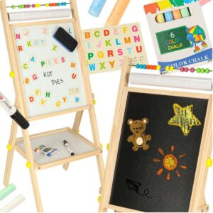 Medinė dvipusė magnetinė lenta su skaitliuku ir priedais