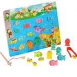 Medinis magnetinis žvejybos žaidimas "Poilsis prie ežero"