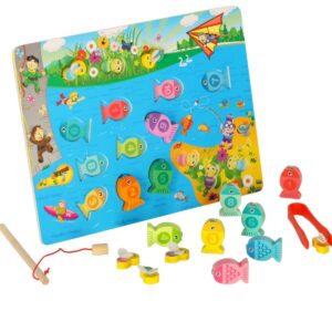 Medinis magnetinis žvejybos žaidimas "Poilsis prie ežero"