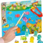 Medinis magnetinis žvejybos žaidimas "Poilsis prie ežero"