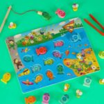 Medinis magnetinis žvejybos žaidimas "Poilsis prie ežero"