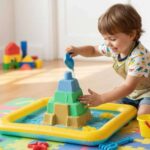 Pripučiama veiklos smėliadėžė vaikams 56 x 40 cm