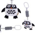 Sensorinis barškutis – pakabukas „Pelėda“ kūdikiams