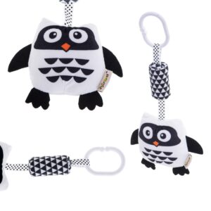 Sensorinis barškutis – pakabukas „Pelėda“ kūdikiams