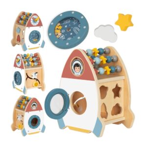 Medinė sensorinė veiklos raketa „Kosmoso nuotykiai“ kūdikiams