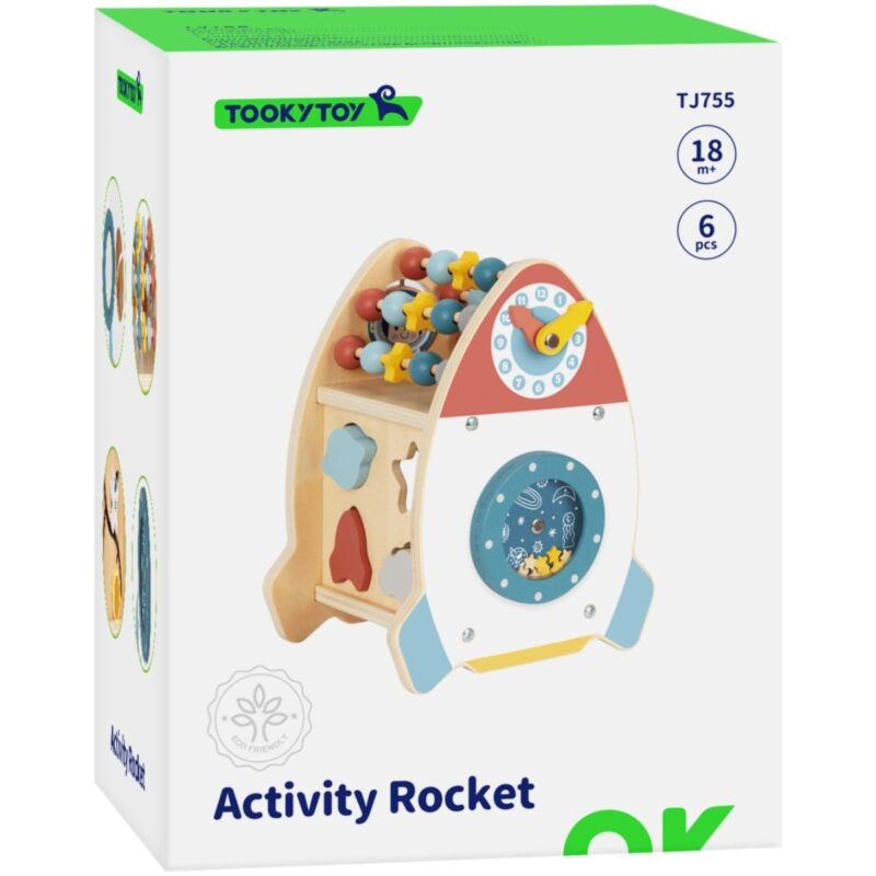 Medinė sensorinė veiklos raketa „Kosmoso nuotykiai“ kūdikiams