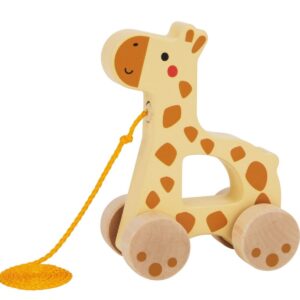 Medinis traukiamas žaislas vaikams "Žirafa" – Tooky Toy