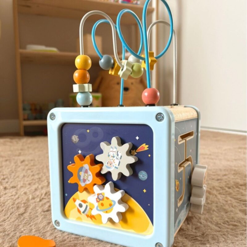 Medinis veiklos kubas-rūšiuotojas  „Kosmosas“ – Tooky Toy