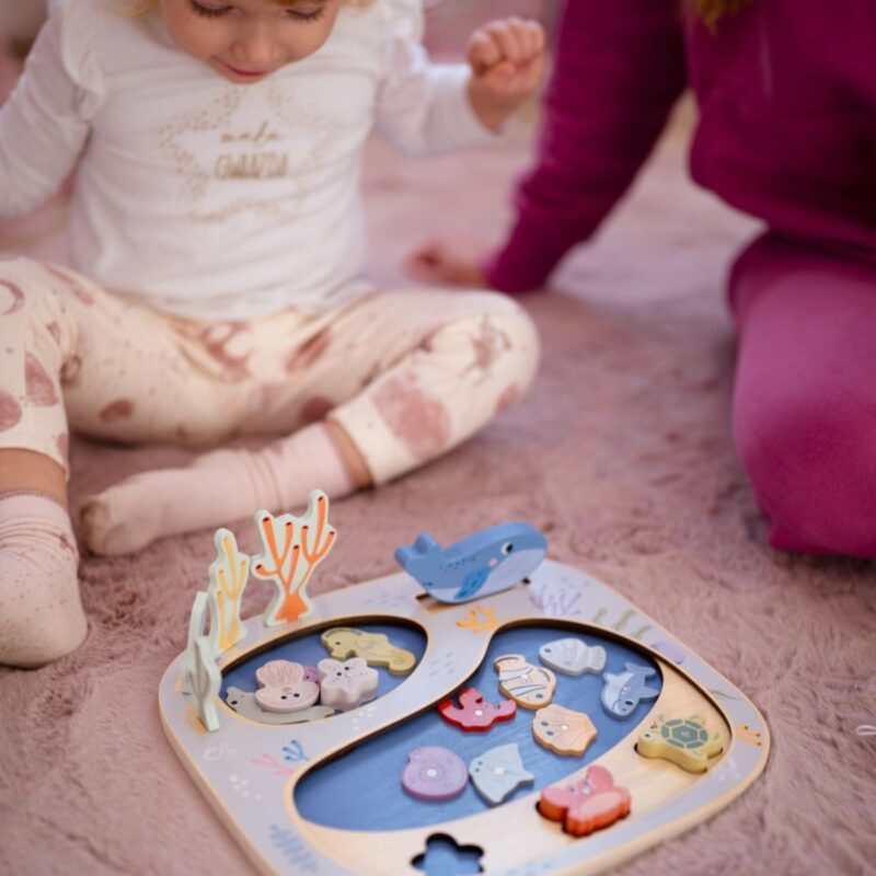 Montessori magnetinė dėlionė „Pagauk mane!“ nuo 3 metų.