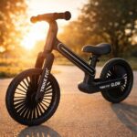 Balansinis dviratis su LED vaikams nuo 2 metų, juodas