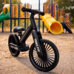 Balansinis dviratis su LED vaikams nuo 2 metų, juodas