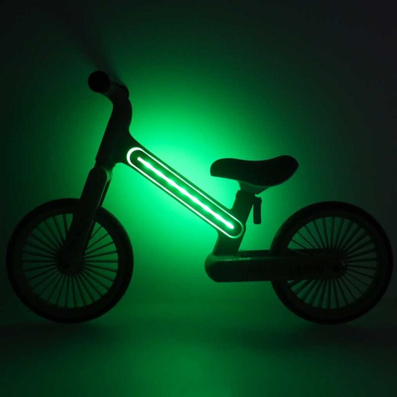 Balansinis dviratis su LED vaikams nuo 2 metų, neoninis