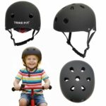 Reguliuojamas šalmas vaikams nuo 2 metų, 55-58cm, juodas