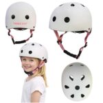 Reguliuojamas šalmas vaikams nuo 2 metų, baltas