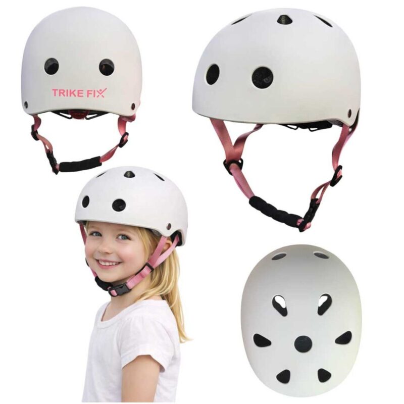 Reguliuojamas šalmas vaikams nuo 2 metų, baltas