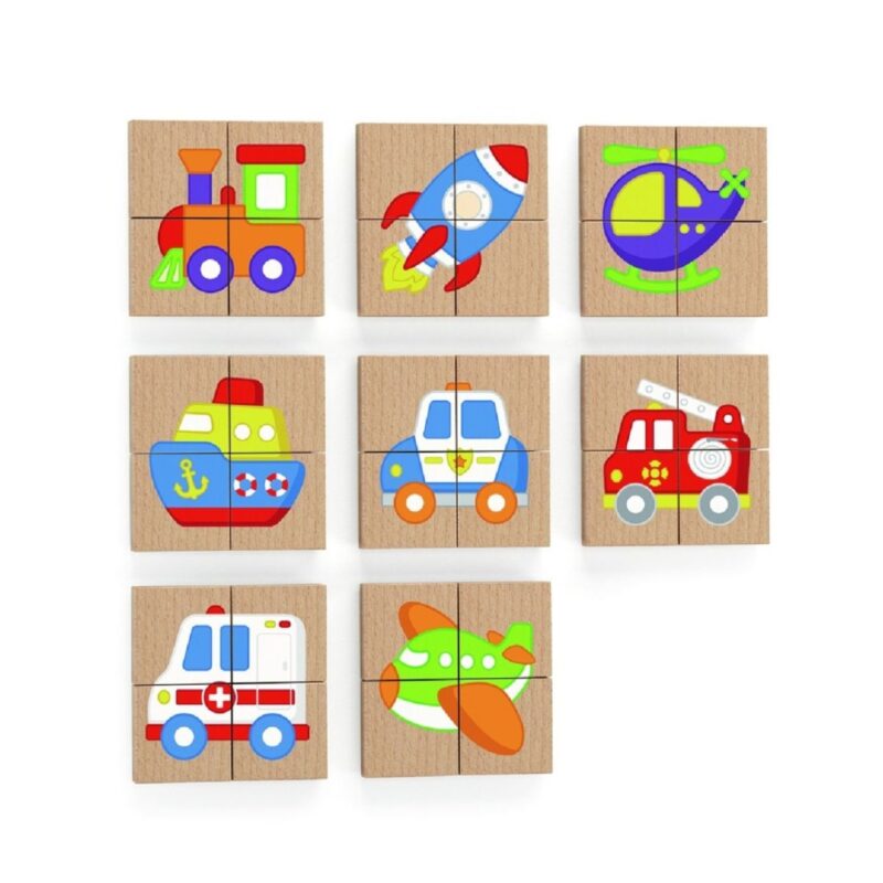 Magnetinių dėlionių rinkinys "Transportas"