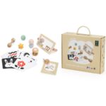 Edukacinių žaislų rinkinys 7in1 su medžio elementais