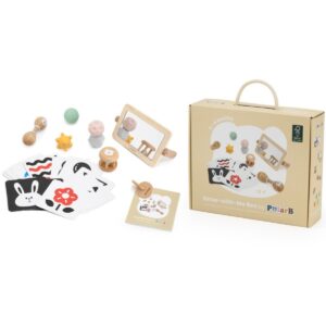 Edukacinių žaislų rinkinys 7in1 su medžio elementais