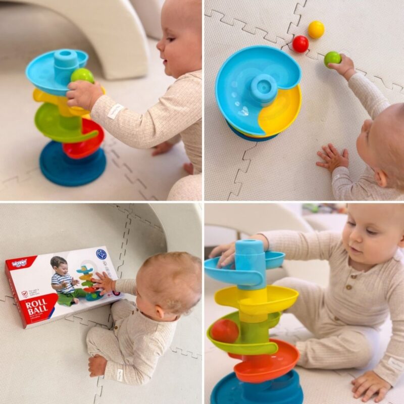 Kamuoliukų trasos bokštelis kūdikiams – Woopie Baby