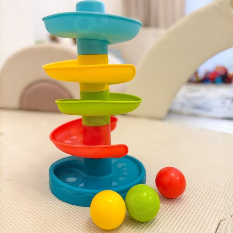Kamuoliukų trasos bokštelis kūdikiams – Woopie Baby