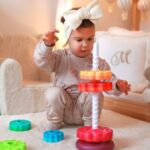 Sukamasis vaivorykštės bokštas WOOPIE BABY vaikams