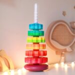 Sukamasis vaivorykštės bokštas WOOPIE BABY vaikams