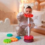 Sukamasis vaivorykštės bokštas WOOPIE BABY vaikams