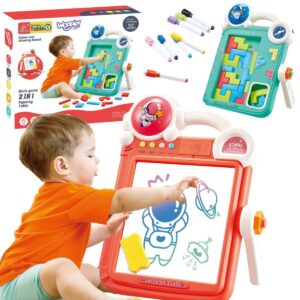 Dvipusė piešimo lenta su žaidimu „Tetris“ vaikams nuo 3 metų