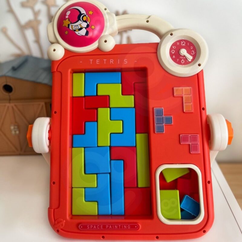 Dvipusė piešimo lenta su žaidimu „Tetris“ vaikams nuo 3 metų