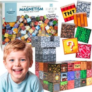 Magnetinis 3D kubelių rinkinys (63 det.) vaikams