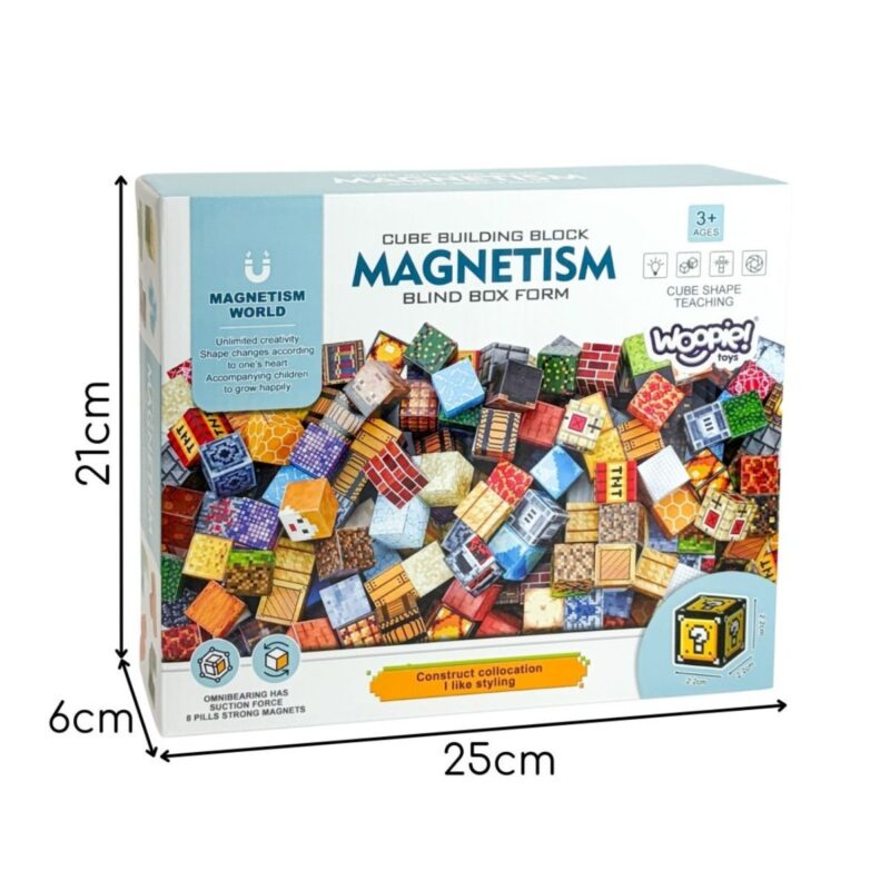 Magnetinis 3D kubelių rinkinys (63 det.) vaikams