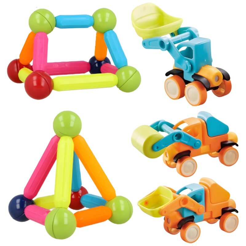 Magnetinis konstruktorius vaikams „Transportas“ (52 det.)
