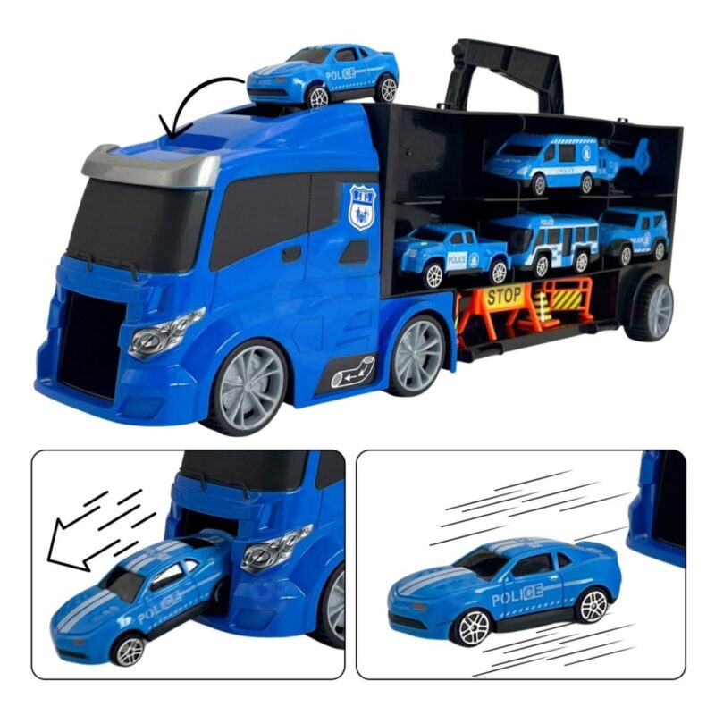 Sunkvežimio-transporterio rinkinys su gaisrinės automobiliai