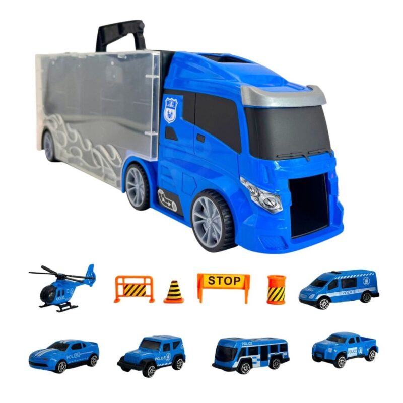 Sunkvežimio-transporterio rinkinys su gaisrinės automobiliai