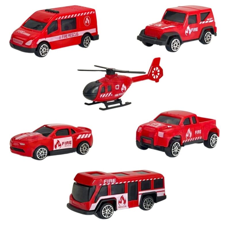 Sunkvežimio-transporterio rinkinys su gaisrinės automobiliai