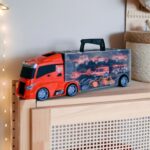 Sunkvežimio-transporterio rinkinys su gaisrinės automobiliai