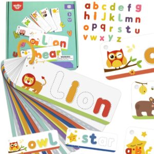 Montessori abėcėlės mokymosi rinkinys vaikams (57 det.)