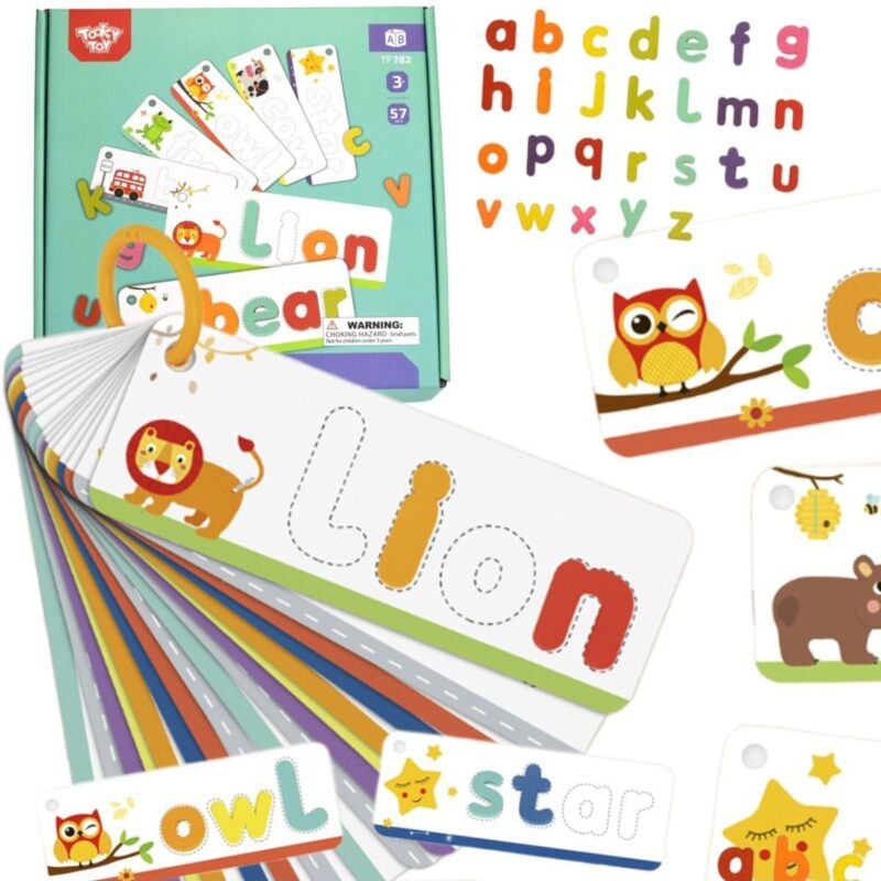 Montessori abėcėlės mokymosi rinkinys vaikams (57 det.)