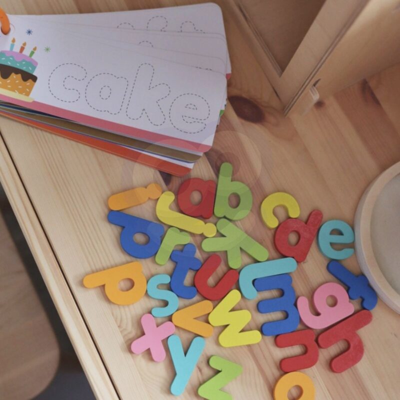 Montessori abėcėlės mokymosi rinkinys vaikams (57 det.)