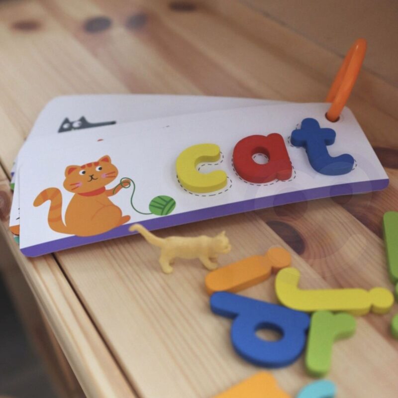 Montessori abėcėlės mokymosi rinkinys vaikams (57 det.)