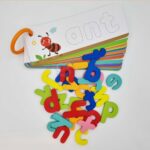 Montessori abėcėlės mokymosi rinkinys vaikams (57 det.)