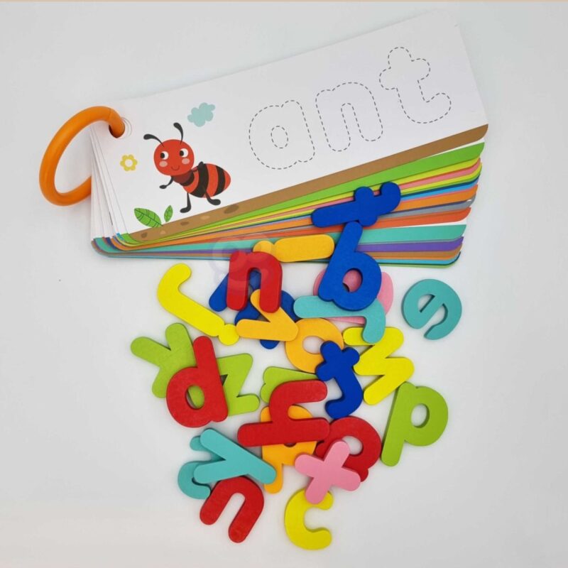 Montessori abėcėlės mokymosi rinkinys vaikams (57 det.)