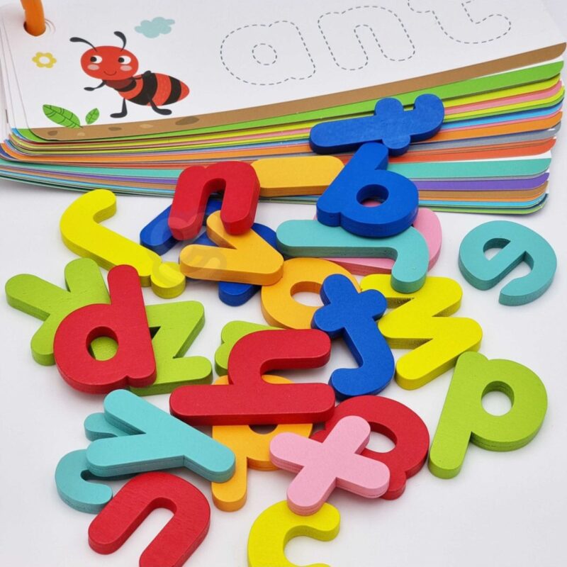 Montessori abėcėlės mokymosi rinkinys vaikams (57 det.)