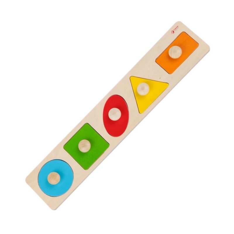 Montessori medinė formų ir spalvų dėlionė vaikams