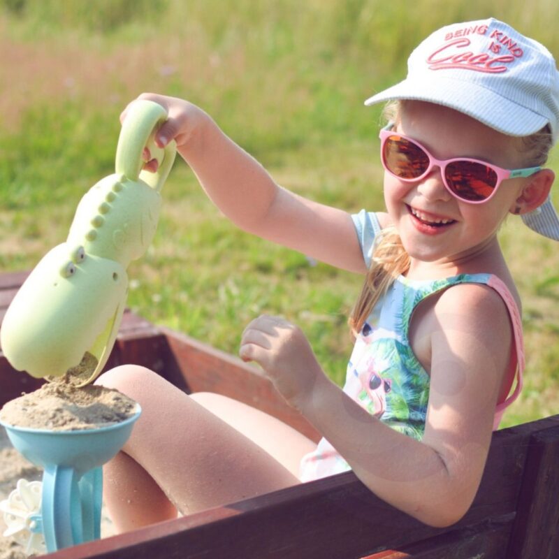 Smėlio kastuvas vaikams „Krokodilas“, žalias – Woopie