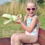 Smėlio kastuvas vaikams „Krokodilas“, žalias – Woopie